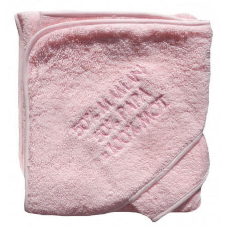 Sortie De Bain Bebe Fille Rose Et Son Gant De Toilette