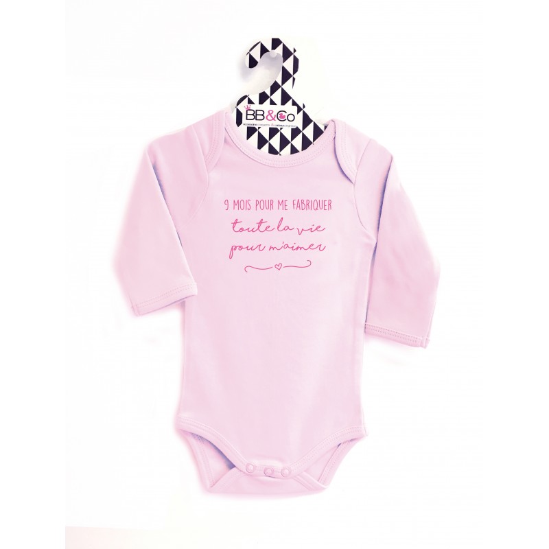 Body bébé mini nous d'amour - rose, cadeau de naissance bébé original –  Manahia